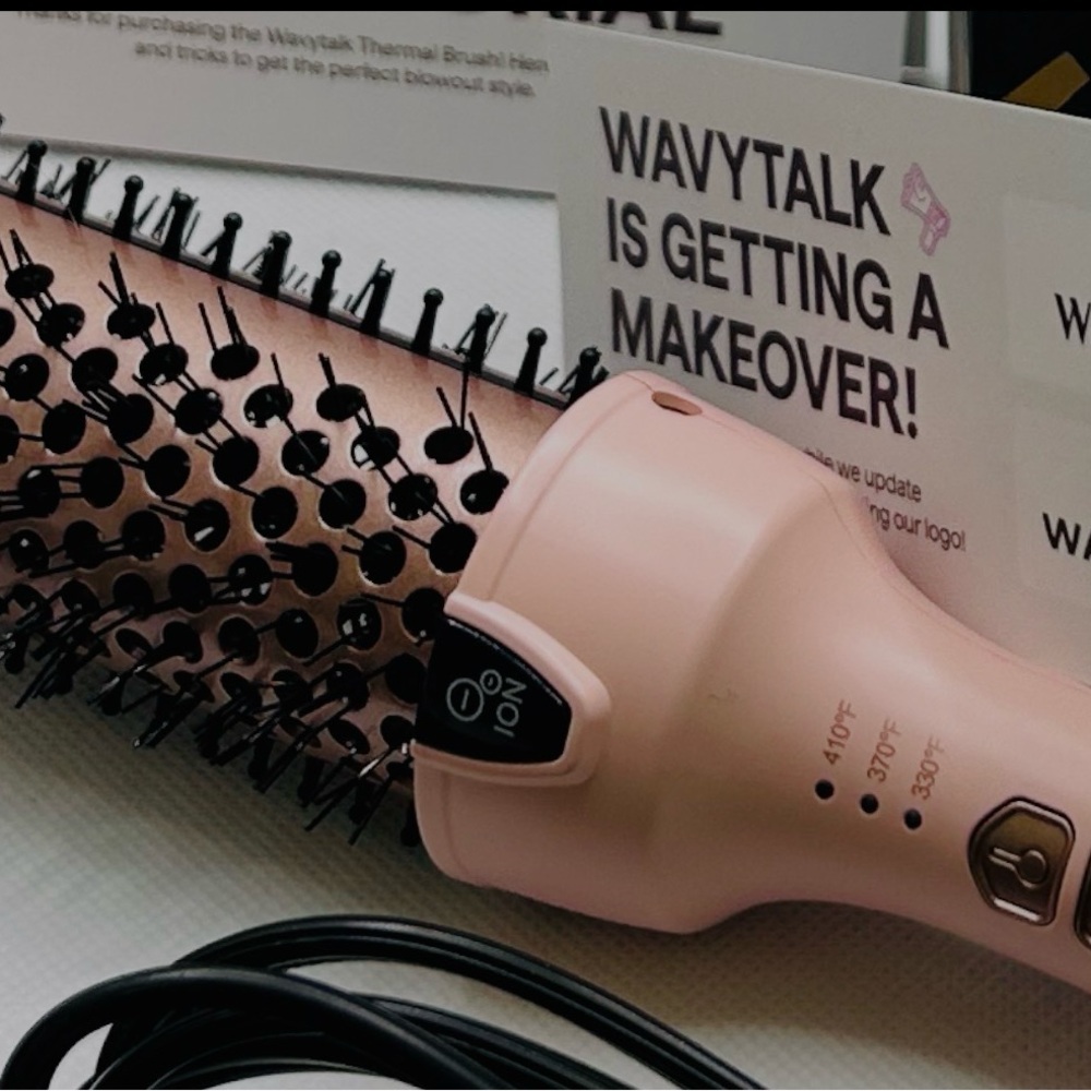 NWT Wavytalk 1.5” Thermal Brush Rose Gold Blowout Ionic Round Brush - Picture 6 of 15